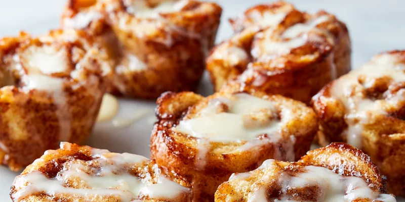 Delicious Cinnamon Roll French Toast Bites served with syrup