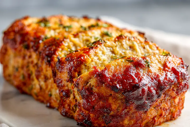 Fresh ingredients for garlic parmesan chicken meatloaf preparation