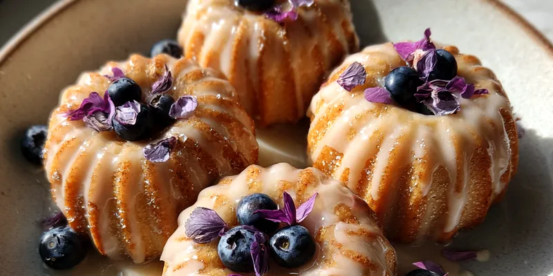 Lavender Blueberry Glazed Pastries