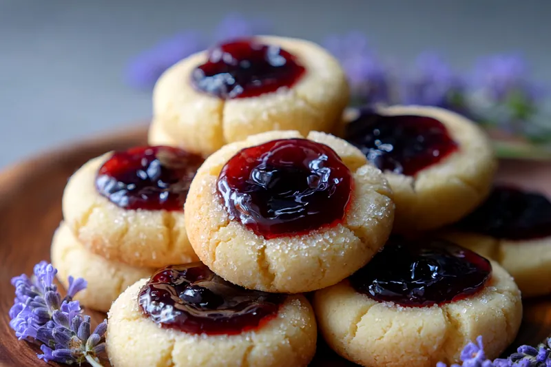 Cooking process for Lavender Lemon Thumbprint Cookies