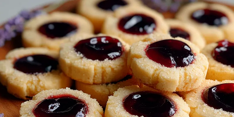 Lavender Lemon Thumbprint Cookies