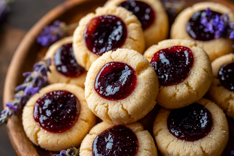 Fresh ingredients for Lavender Lemon Thumbprint Cookies