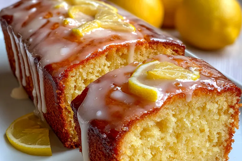 Fresh ingredients for Lemon Glaze Loaf Cake