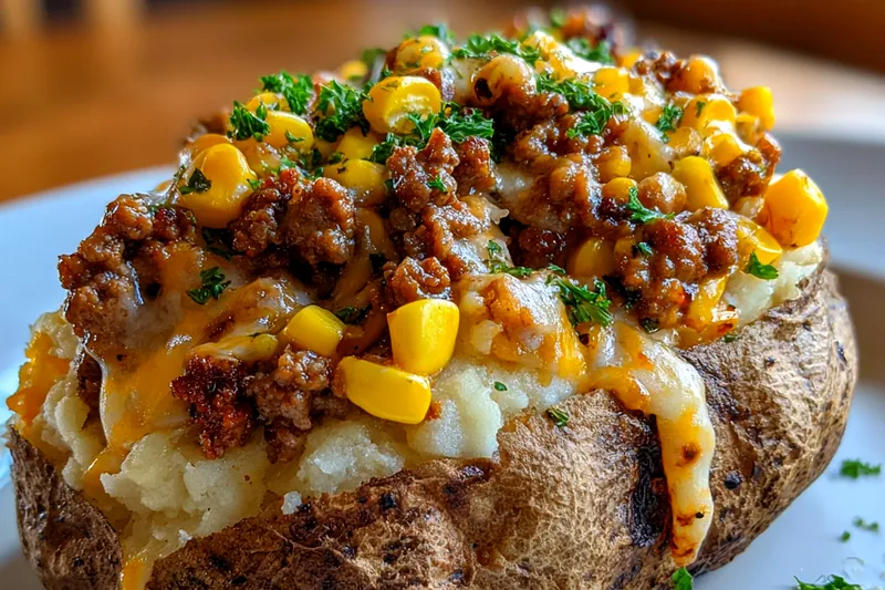 Cooking process for Loaded Baked Potato Delight