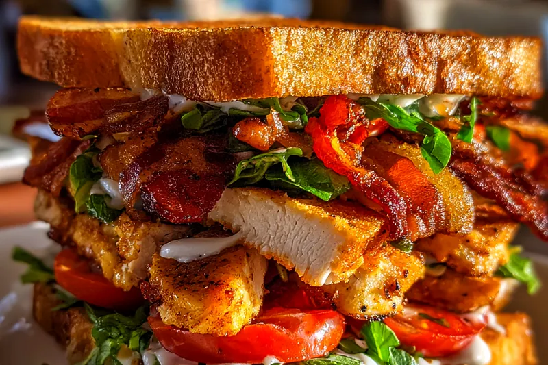 Fresh ingredients for Loaded Chicken Club Sandwich