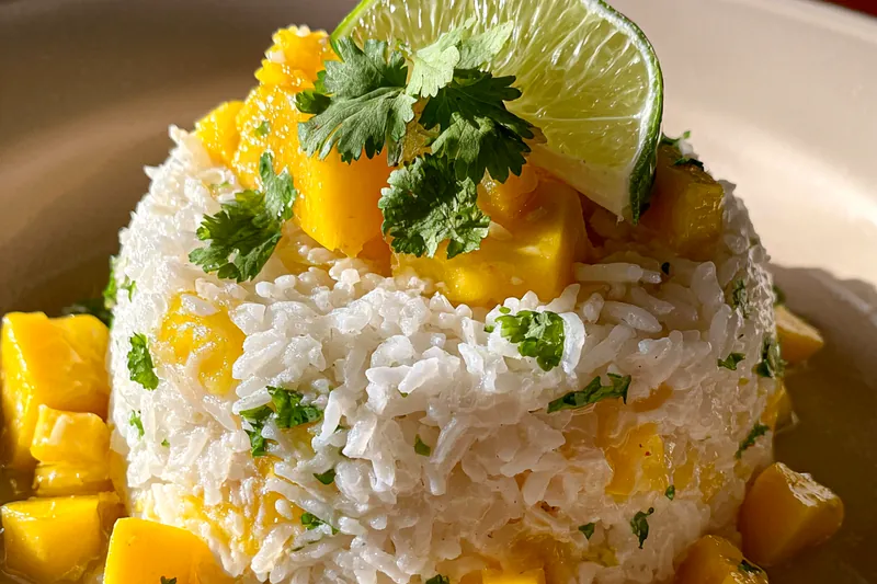 Cooking process for Delicious Mango Lime Rice