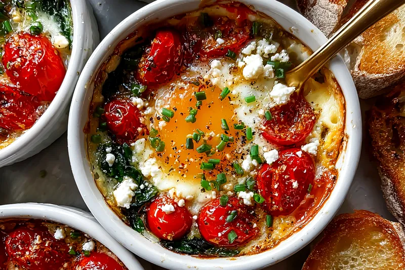 Fresh ingredients for Mediterranean Baked Egg Delight