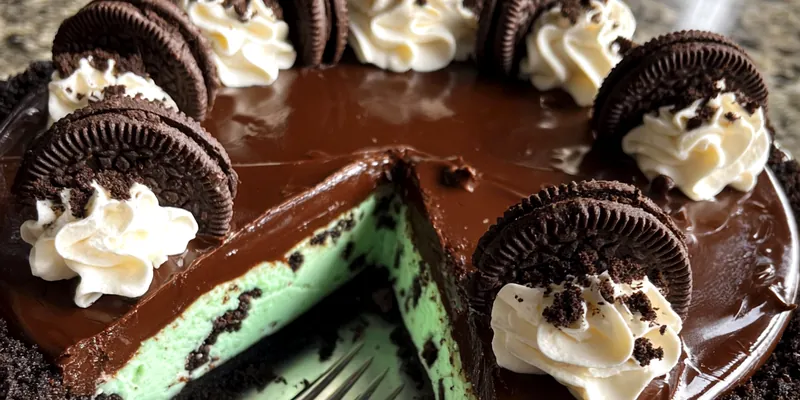 Mint Chocolate Cookie Pie