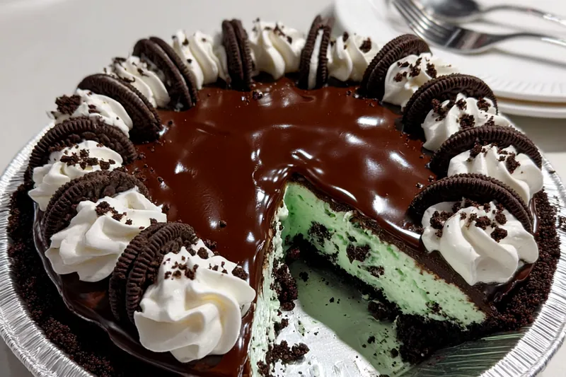 Fresh ingredients for Mint Oreo Chocolate Tart