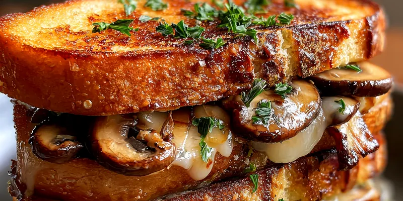 Mushroom Cheese Toast Melt