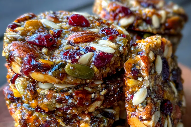 Fresh ingredients for Nutty Cranberry Seed Cookies