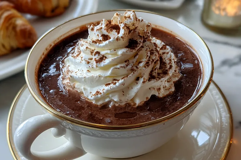 Fresh ingredients for Decadent Hot Chocolate Beverage