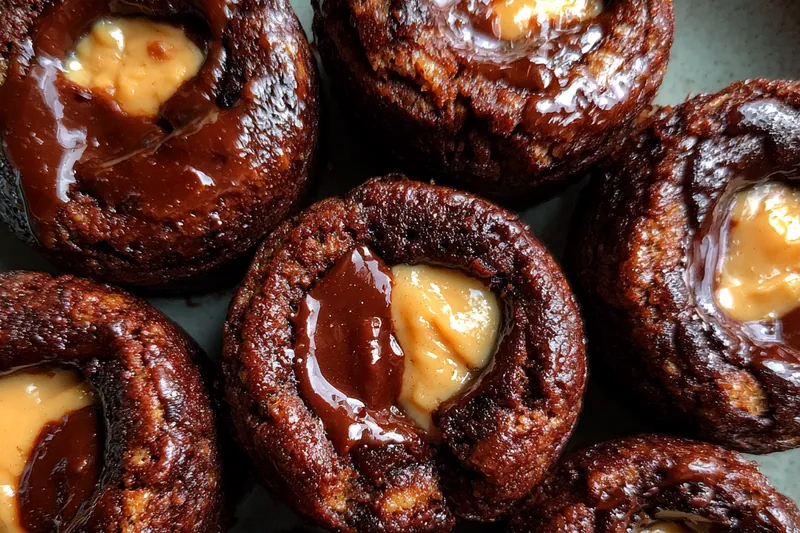 Fresh ingredients for Peanut Butter Brownie Cookies