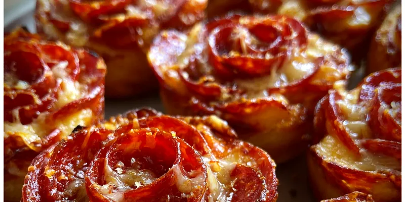 Pepperoni Cheese Muffin Roses