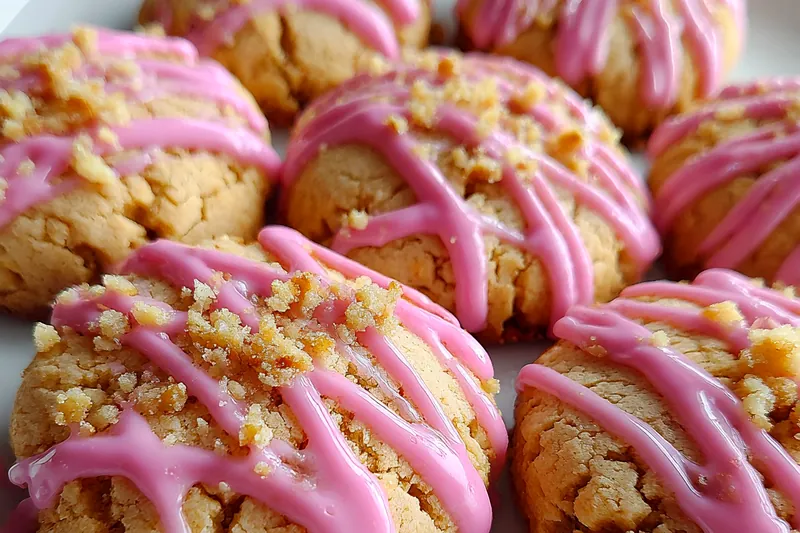 Cooking process for Pink Drizzle Crunch Cookies