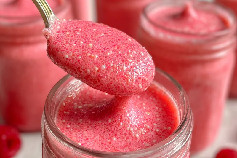 Cooking process for Raspberry Chia Seed Pudding