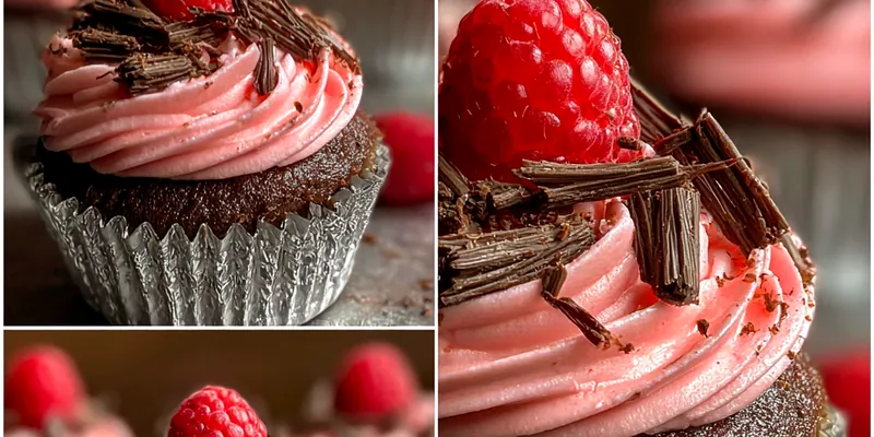 Raspberry Chocolate Lava Cupcakes