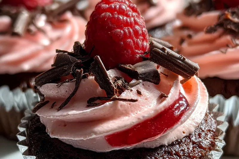 Fresh ingredients for Raspberry Chocolate Lava Cupcakes
