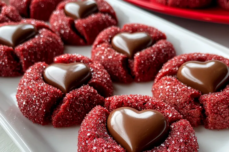 Cooking process for Red Velvet Heart Cookies