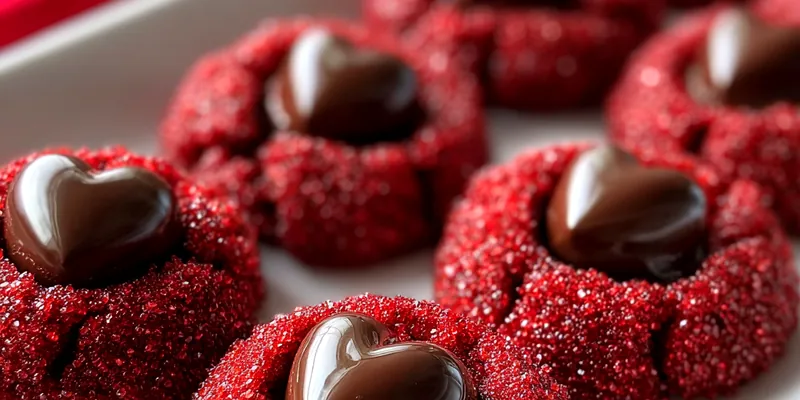 Red Velvet Heart Cookies