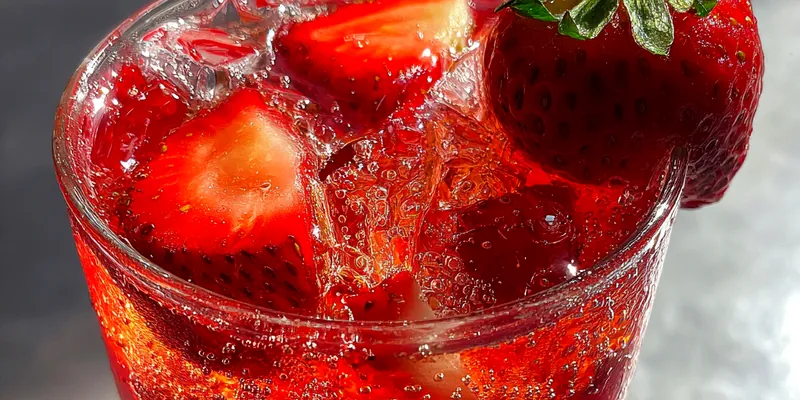 Refreshing Strawberry Sparkling Drink