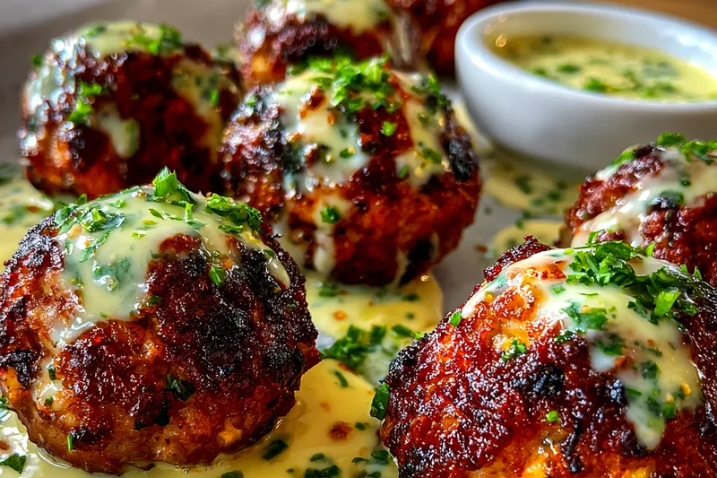 Cooking process for Salmon Herb Meatballs