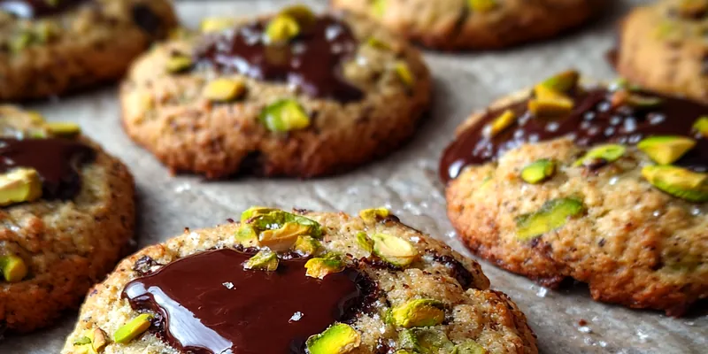 Salted Pistachio Chocolate Cookies