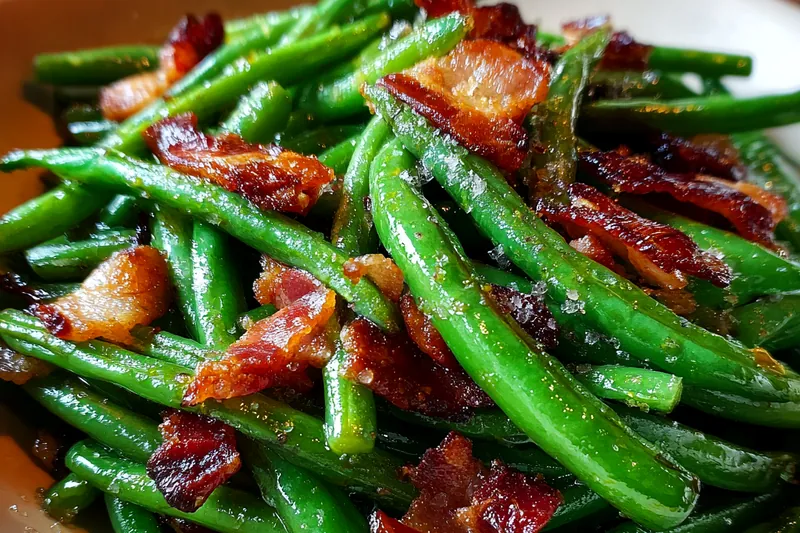 Fresh ingredients for Savory Bacon Green Beans