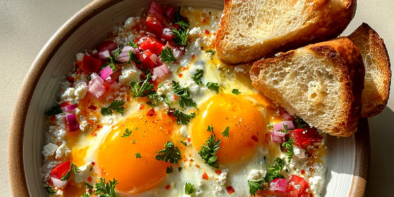 Delicious Savory Baked Egg Delight served on a plate