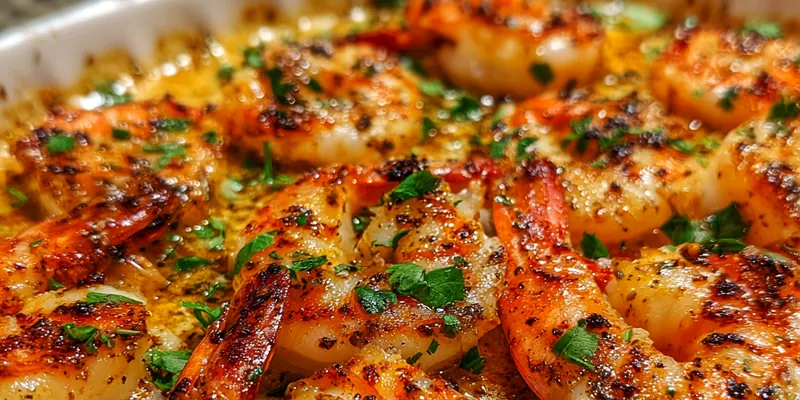 Delicious Savory Baked Shrimp Delight served on a plate