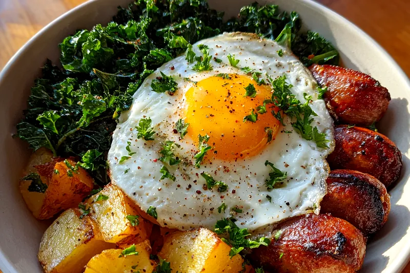 Cooking process for Savory Breakfast Power Bowl