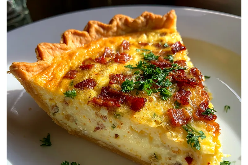 Cooking process for Savory Breakfast Quiche Delight