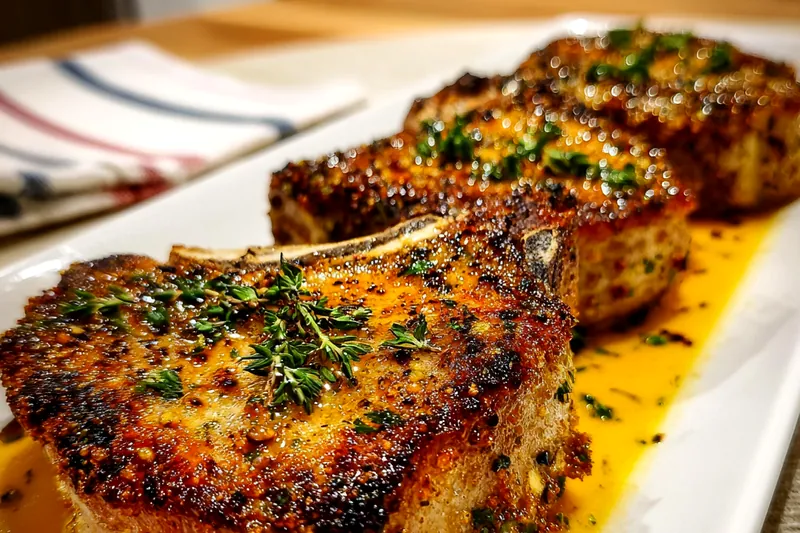 Fresh ingredients for Savory Cheddar Pork Chops
