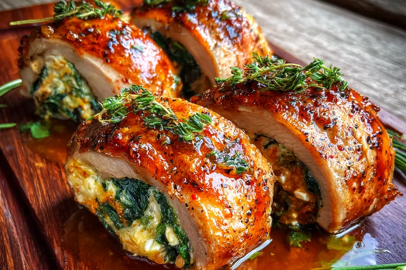 Cooking process for Savory Chicken Herb Rolls