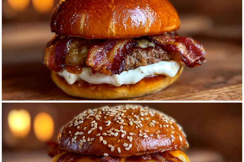 Fresh ingredients for Savory Garlic Butter Burgers