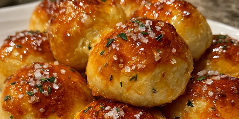 Delicious Savory Garlic Herb Muffins served on a plate