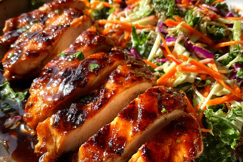 Cooking process for Savory Glazed Chicken Delight