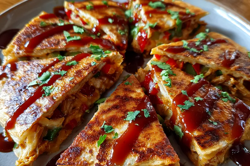 Cooking process for Savory Grilled Chicken Quesadillas
