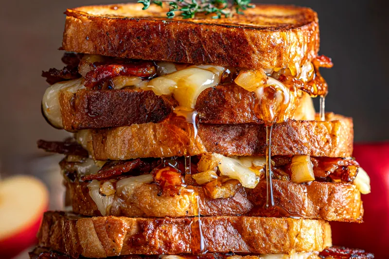 Fresh ingredients for Savory Honey Cheese Delight