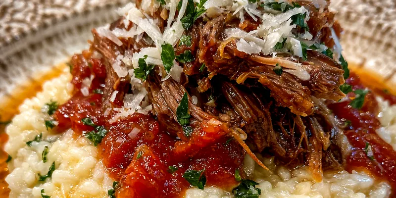 Delicious Savory Italian Pot Roast served on a plate