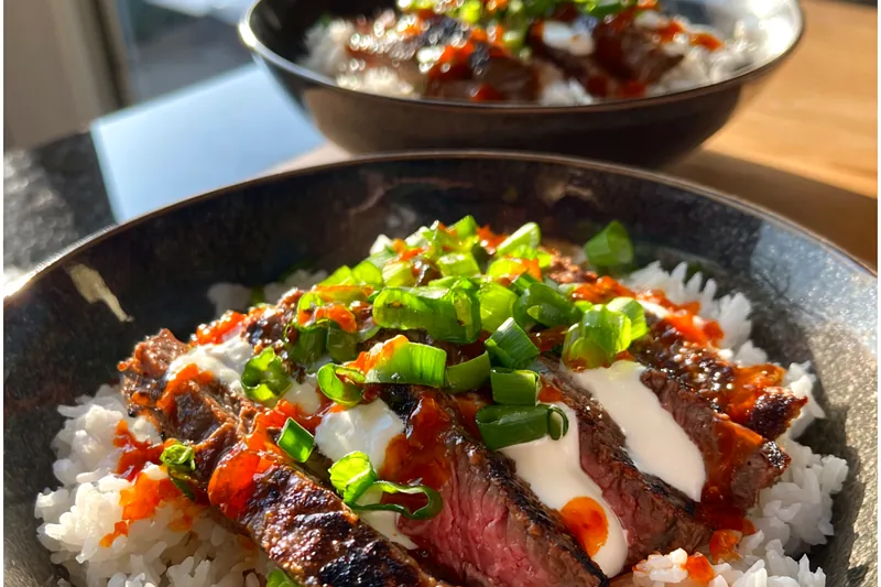 Cooking process for Savory Korean BBQ Bowls