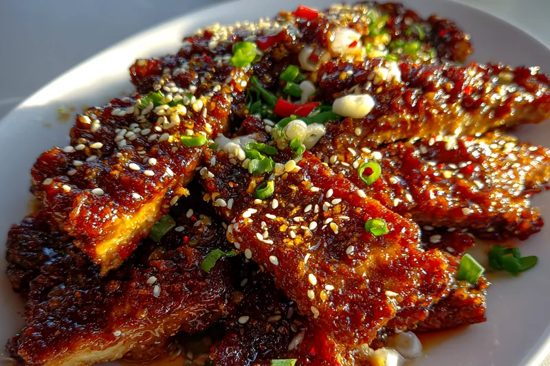 Cooking process for Savory Korean Pork Belly