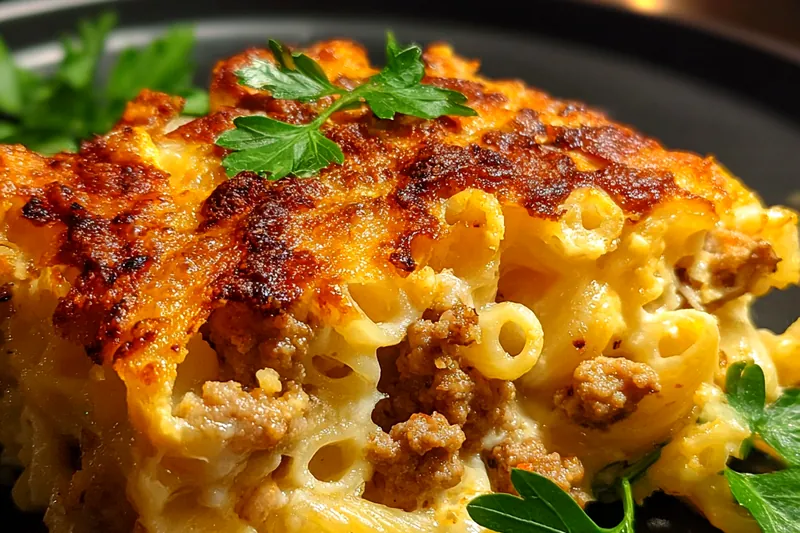 Fresh ingredients for Savory Macaroni Meatloaf