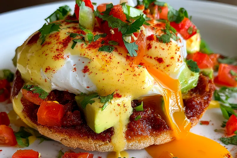 Fresh ingredients for Savory Mexican Eggs Delight laid out on a kitchen counter.