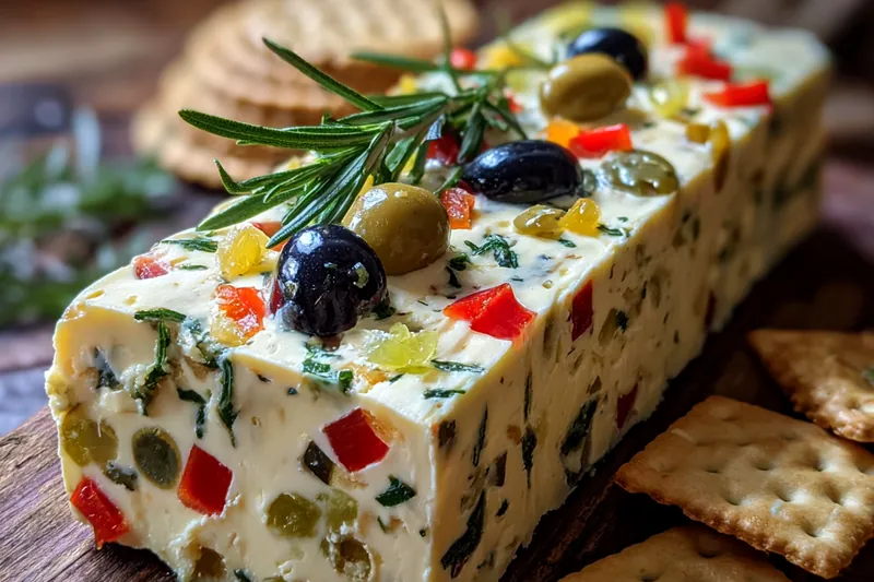 Cooking process for Savory Olive Herb Log