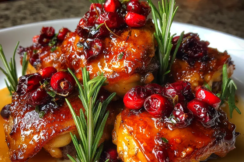 Cooking process for Savory Orange Cranberry Chicken