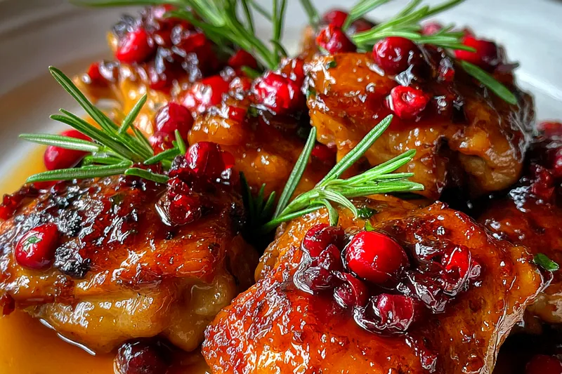 Fresh ingredients for Savory Orange Cranberry Chicken