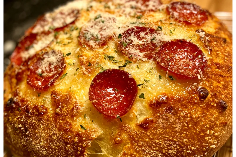 Fresh ingredients for Savory Pepperoni Sourdough Loaf