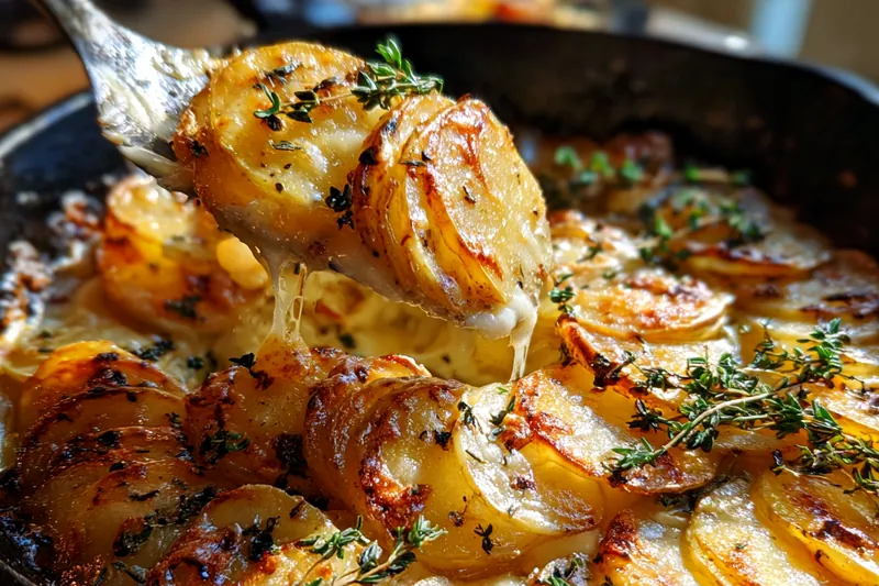 Cooking process for Savory Potato Gratin