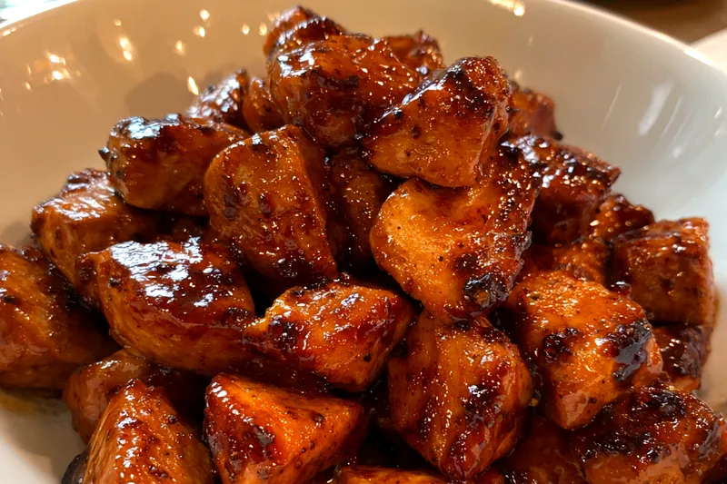 Cooking process for Savory Sweet Chicken Bites